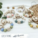 Greifring mit Namens/Wort Gravur - freie Farbwahl