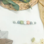 Zahnungswurmi Grün | Gritty-White | Peach