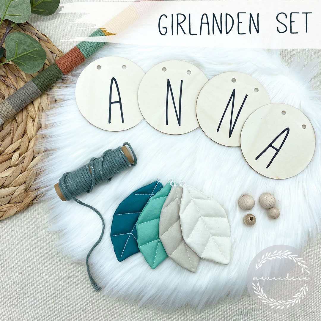 01-7018 Girlande-mint DIY Girlande | Set in mint – Bild 1