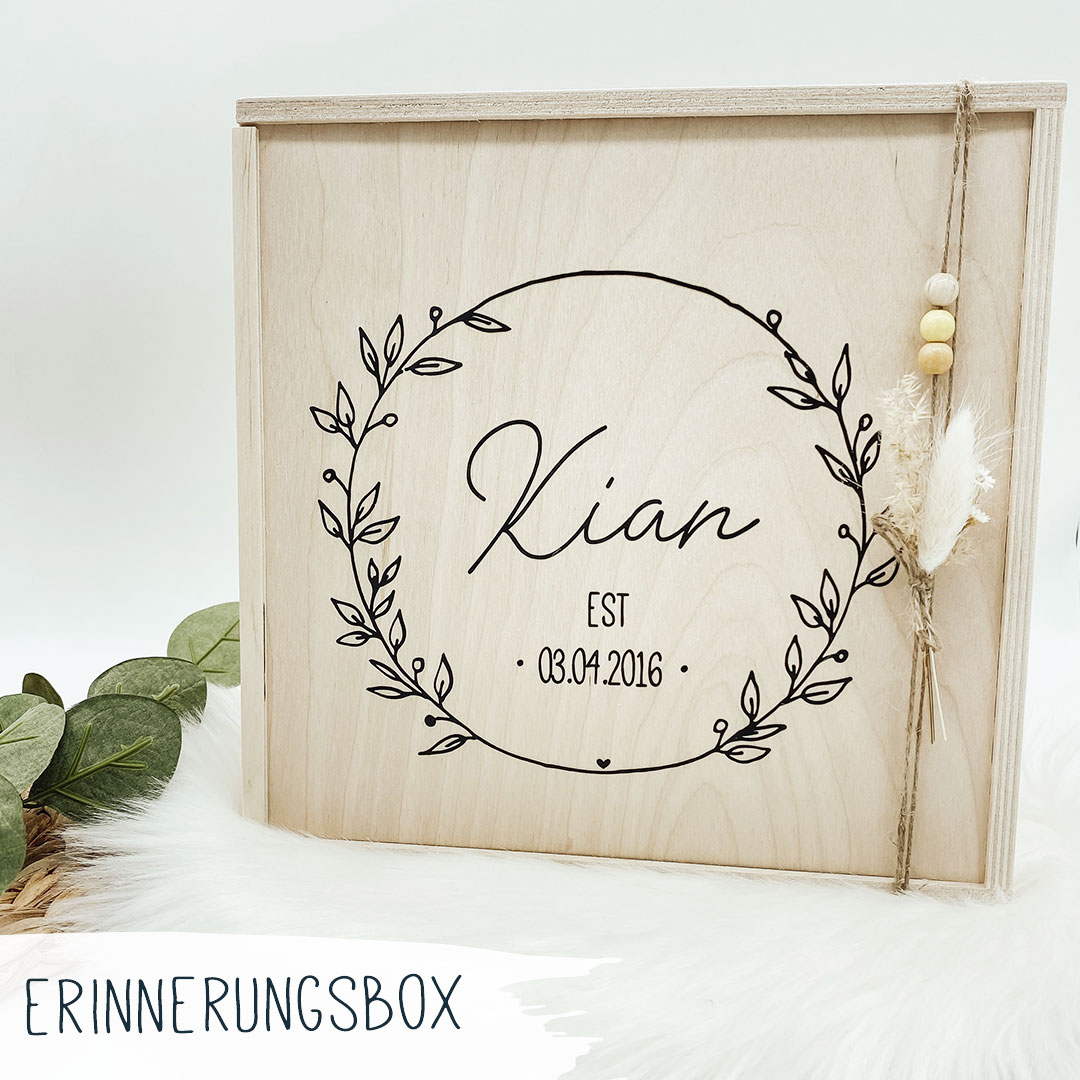 Box-Kian Erinnerungskiste - Kranz.Kian | individuell – Bild 1