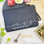 Leder Clutch - Mrs. | individualisiert