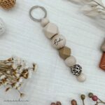 Schlüsselanhänger Silikon | beige.schlamm.leo - Wunschgravur