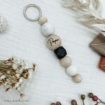 Schlüsselanhänger Silikon | gritty.schwarz - Wunschgravur