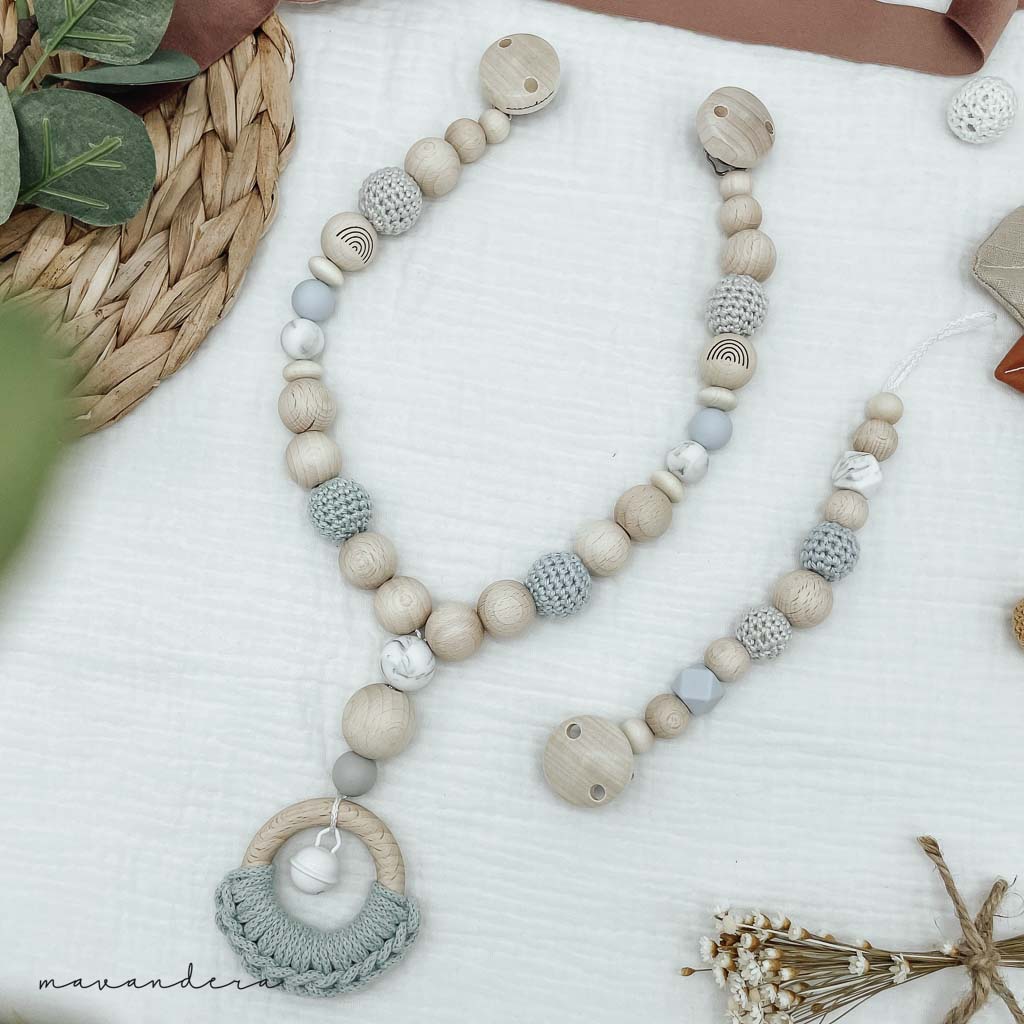 kiwa neu-2 Kinderwagenkette.boho | babyblue - rainbow – Bild 1