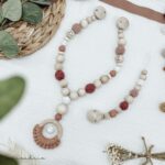 Kinderwagenkette.boho | rosé - herz
