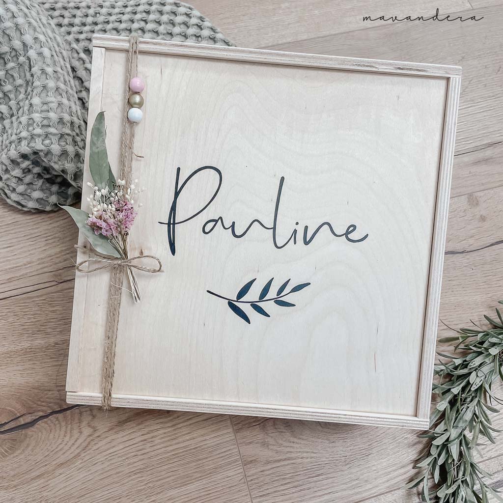 welcomebaby-08 Erinnerungskiste - Basic.handwriting + Zweig | ohne Datum – Bild 1