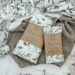 Premium Musselintuch - green.leaves