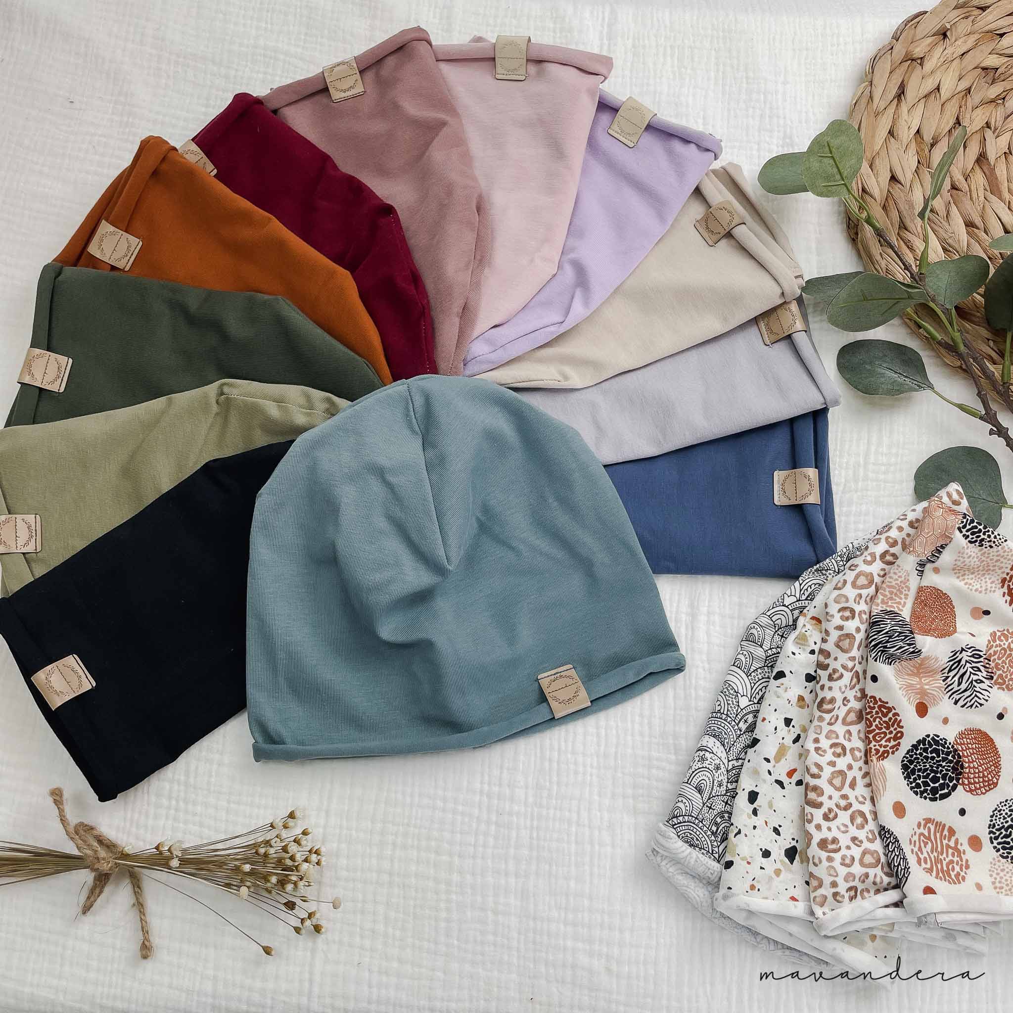 Twist Beanie Musselin Stirnband 2022-14 Beanie.jersey | verschiedene Grössen – Bild 1