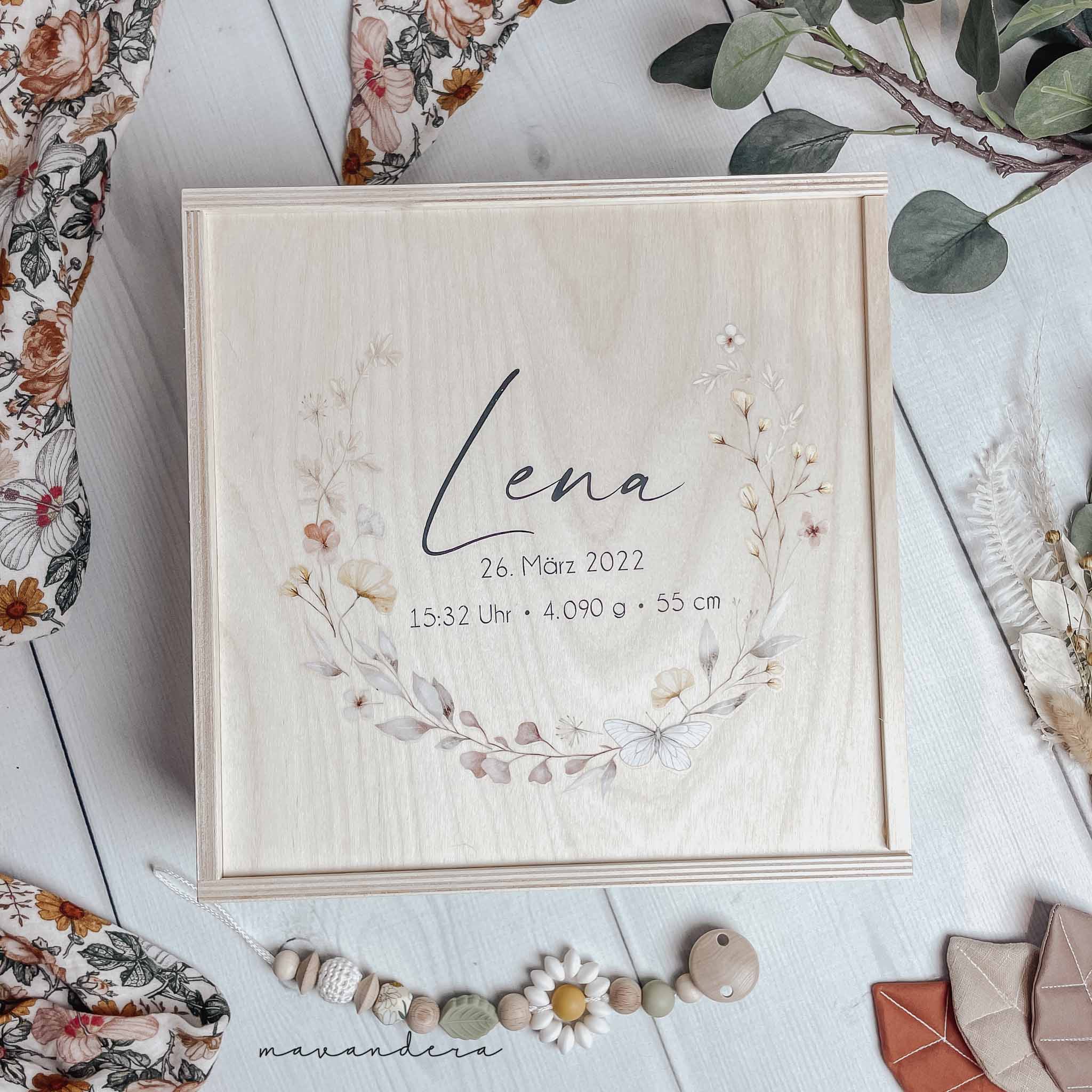 LENA Erinnerungsbox Erinnerungskiste | LENA - Blumenkranz.zart – Bild 1