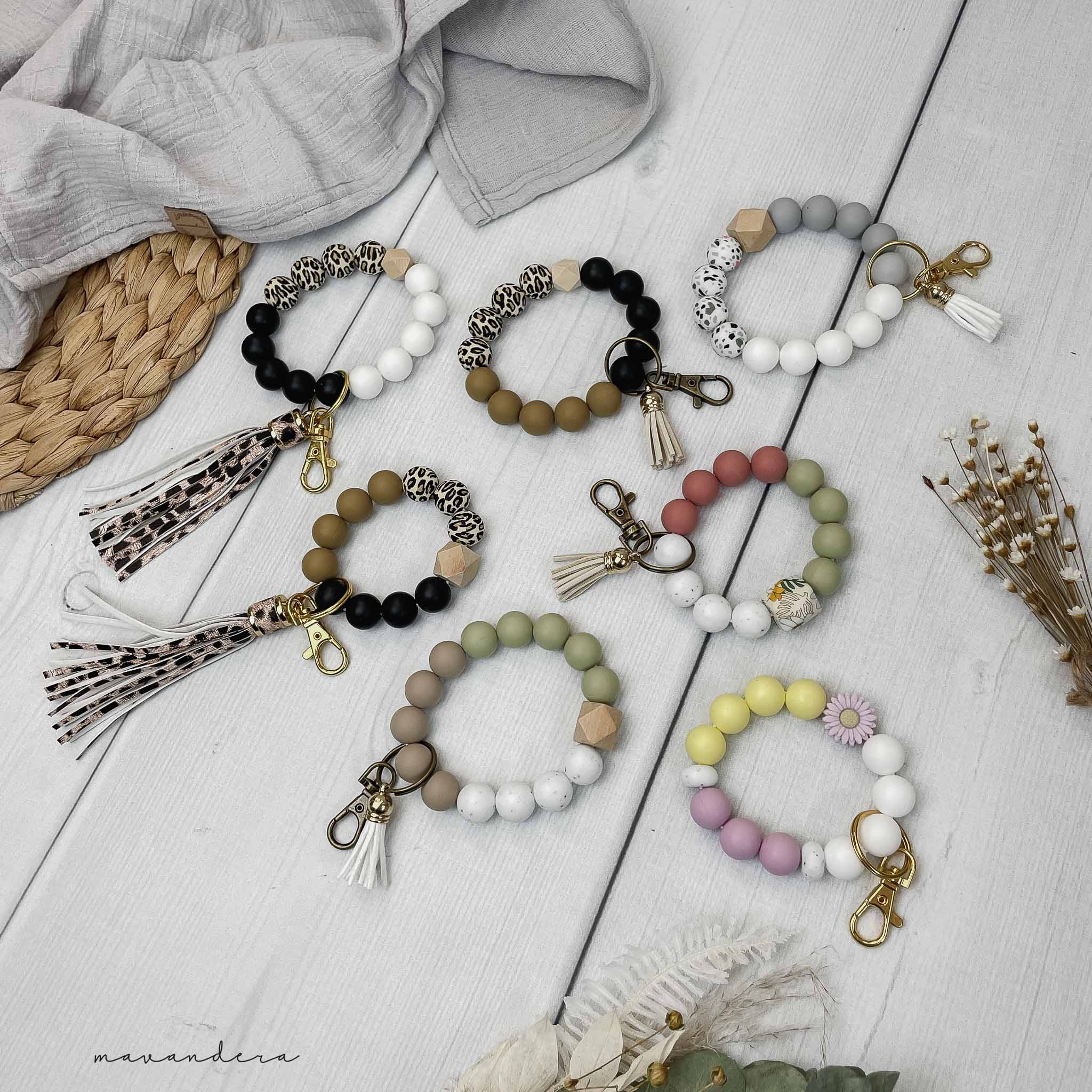 Schlüsselanhänger Armband Schlüsselanhänger.Armband | freie Farbwahl - mit/ohne Quaste – Bild 1