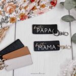 Schlüsselanhänger | Leder.eckig beste/papa/mama