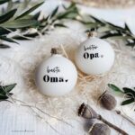 Mundgeblasene Weihnachtskugel 6 cm oder 8 cm Echtglas | Aufdruck nach Wunsch – Bild 2