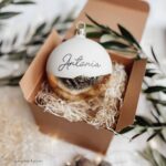 SPARSET 6 Stk. Weihnachtskugeln | 8 cm Echtglas mundgeblasen matt - handvergoldet – Bild 5