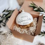 SPARSET 6 Stk. Weihnachtskugeln | 8 cm Echtglas mundgeblasen matt - handvergoldet – Bild 4