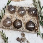 SPARSET 6 Stk. Weihnachtskugeln | 6 cm Echtglas - grau – Bild 2