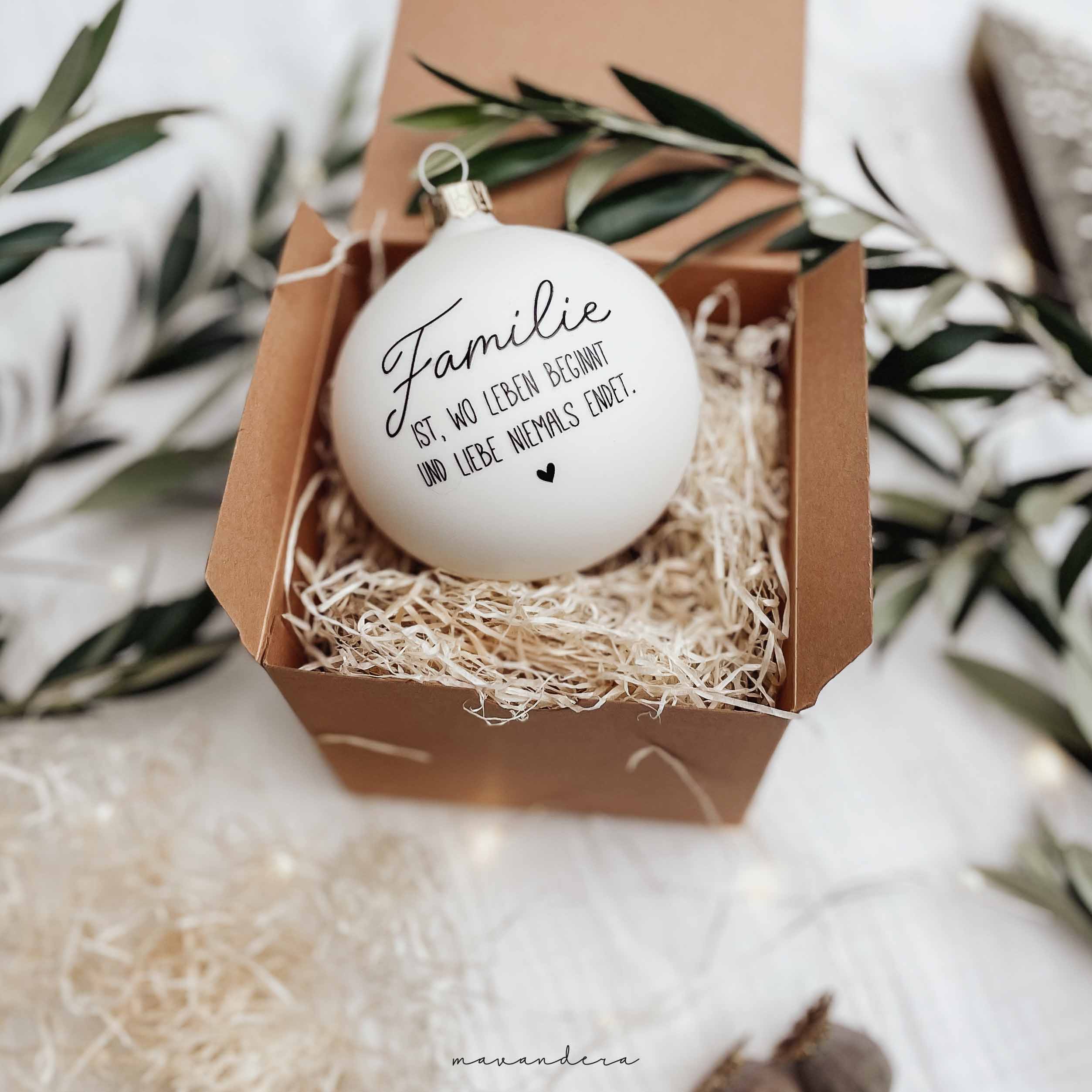 Weihnachtskugeln2023-22 Mundgeblasene Weihnachtskugel 6 cm oder 8 cm Echtglas | Aufdruck nach Wunsch – Bild 1