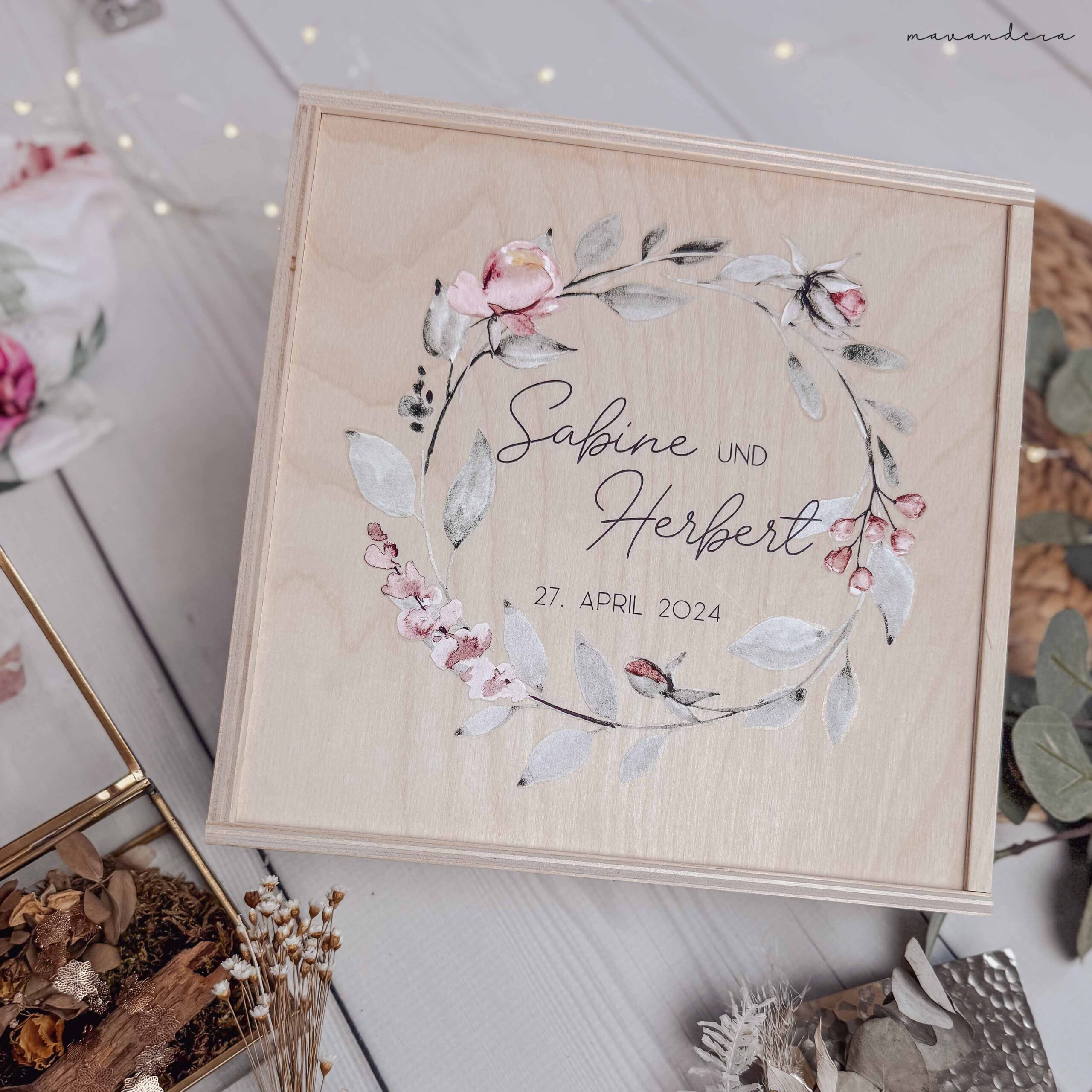 Erinnerungsbox 2024 - Hochzeit S&H Erinnerungskiste | Hochzeit - S&H – Bild 1