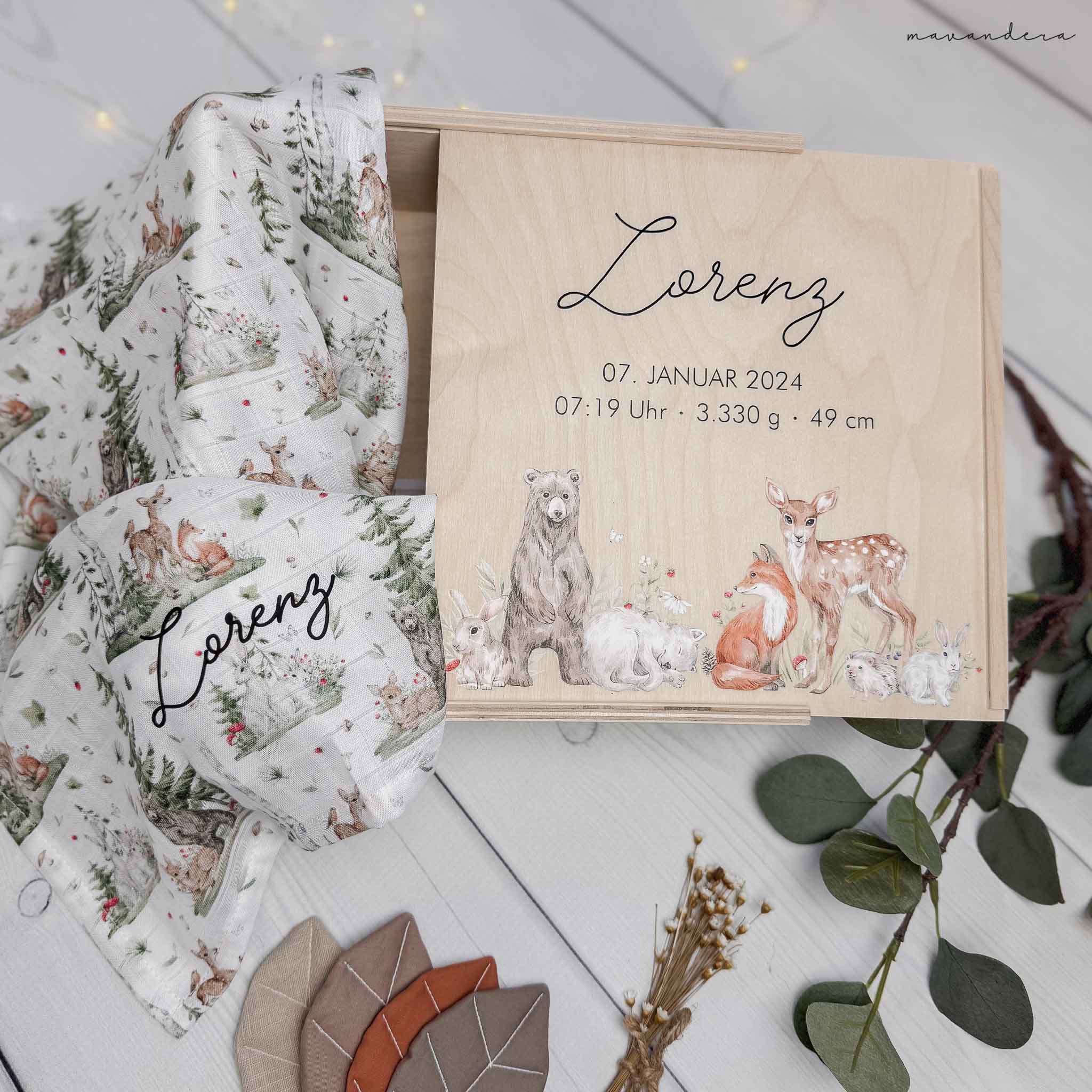 Geschenkset 2024 Lorenz Geschenkset 2er | Lorenz - Box inkl. Musselin personalisiert (+ zB Kirschkernkissen) – Bild 1