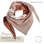 mixed schal - MONA:BEIGE:BRAUN:CAPPUCCINO