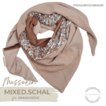 mixed schal - FRIDA:BEIGE:CAPPUCCINO