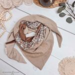 mixed schal - FRIDA:BEIGE:CAPPUCCINO – Bild 3