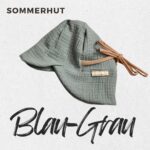 Sommerhut - Musselin | Blau-Grau