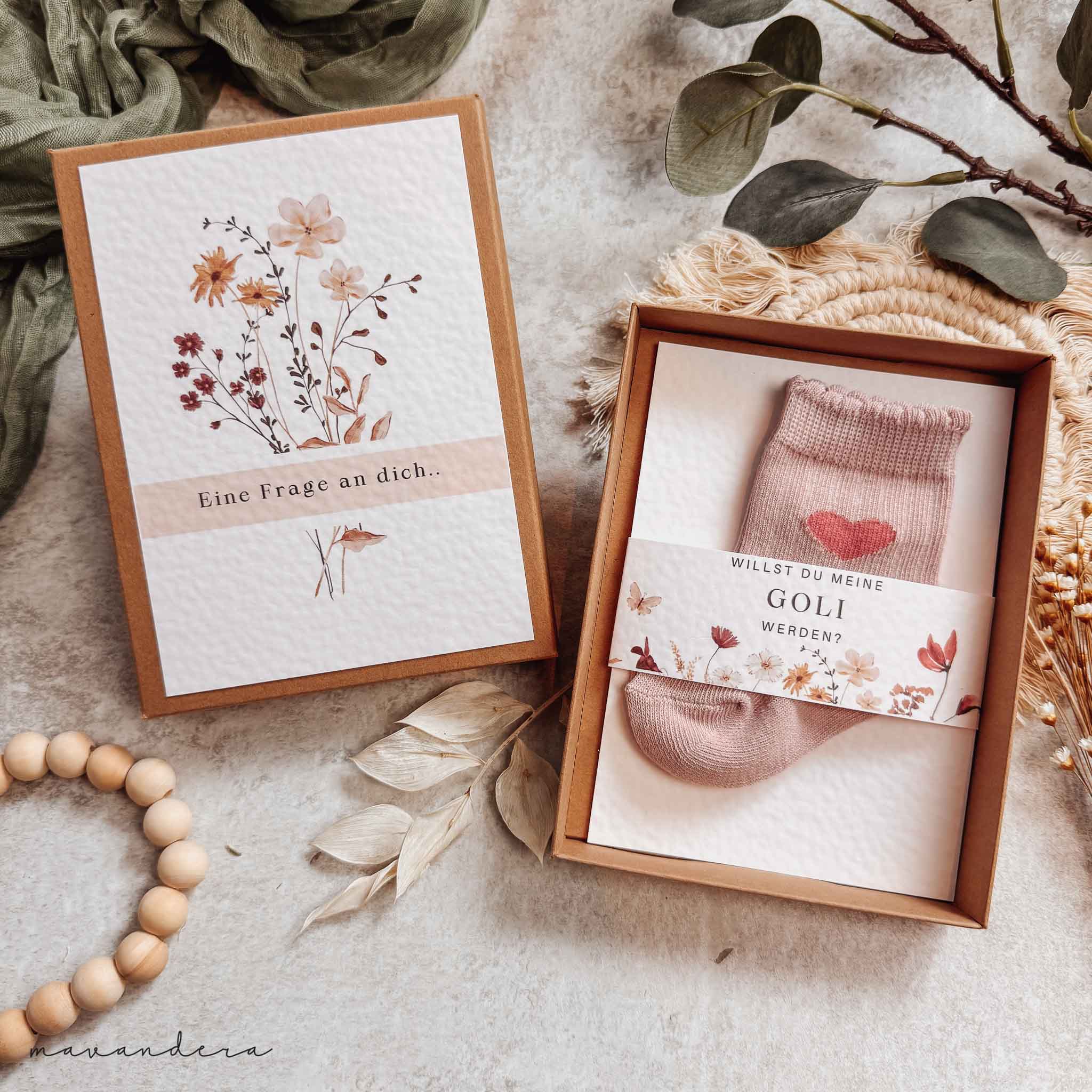 Geschenkbox GOLI Socken Geschenkbox Socken - willst du meine Goli.. – Bild 1