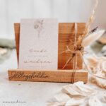 Geschenkset | Kartenhalter Holz + Postkarte