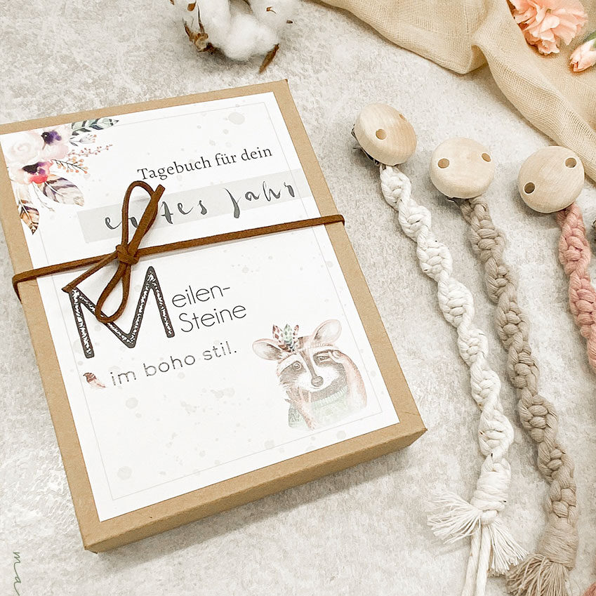 Deckblatt SALE // Meilensteinkarten - Baby 1. Jahr | boho Stil – Bild 1