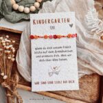 Kindergartenkind - Armband mit Karte | Blumen bunt