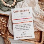 Kindergartenkind KOMBI 2er Set - Armband mit Karte | pink/orange basic