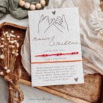 Mama&Tochter KOMBI 2er Set - Armband mit Karte | pink/orange basic