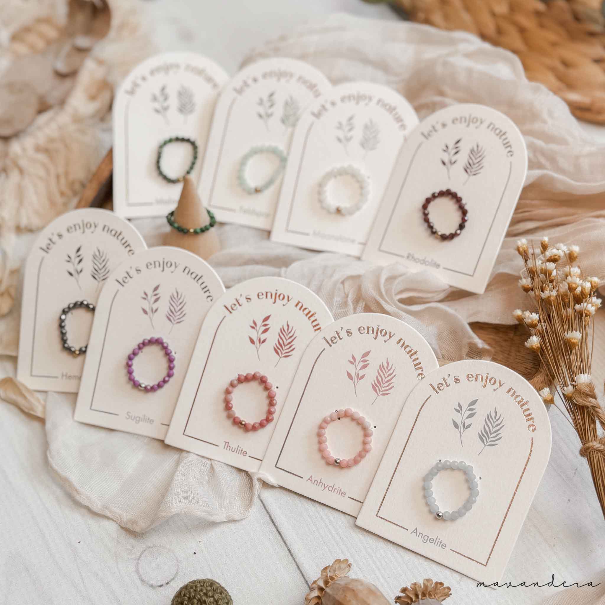 Edelstein Ringe Mavandera -4 Edelstein Ring - 9 Varianten | mit Bedeutung – Bild 1