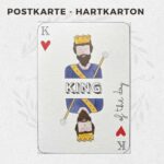 King | Postkarte Holzschliffkarton