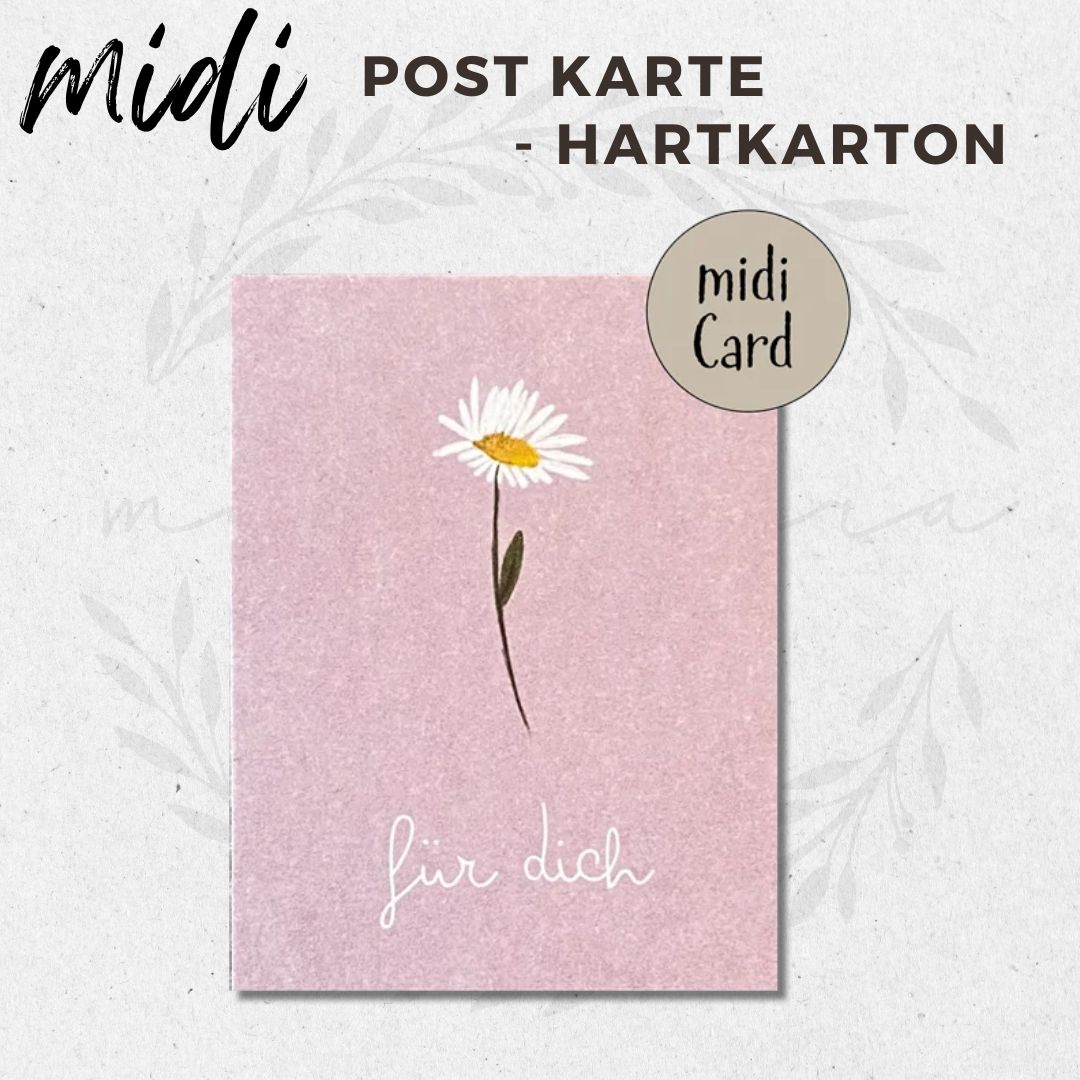 Midi für dich Gänseblümchen - für dich | Postkarte Holzschliffkarton - midi – Bild 1