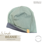 Wendebeanie | Graublau + Rauchblau