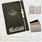Mutterkindpass Hülle | kl. Wunder - Blumenleiste unten