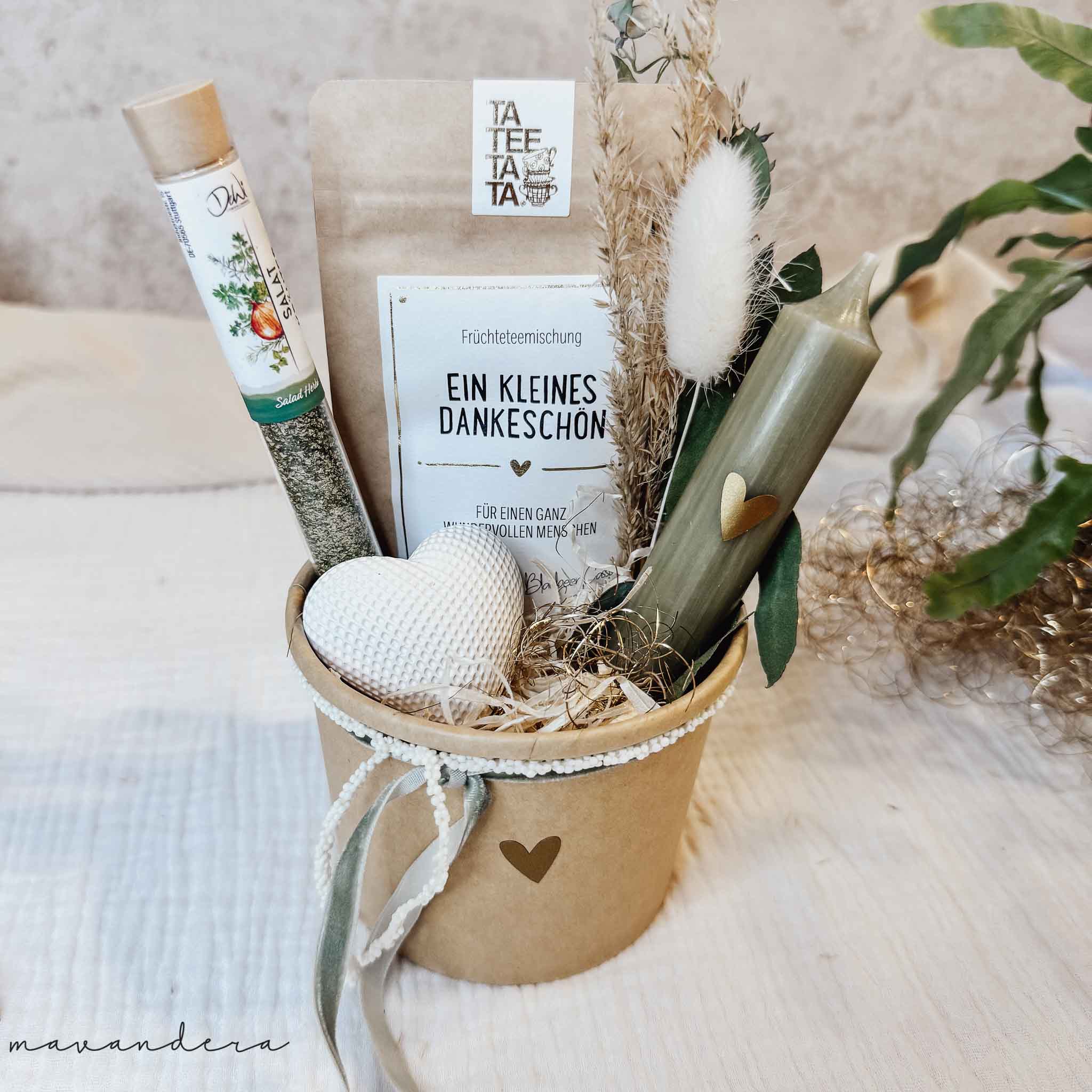 Geschenkset - kleines Dankeschön Herz Geschenkset - ein kleines Dankeschön | Herz – Bild 1