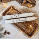 Kerze - NAME - personalisiert inkl. Zweig