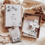 Geschenkbox Taufe Eukalyptus inkl. Kreuz - Geldgeschenk liebevoll verpacken - Personalisierung