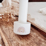 Kerzenhalter - klein mit Regenbogen.rosa