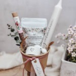Geschenkset #1 - rosa - Kerzenhalter | Tee & Gewürz nach Wunsch | regional