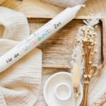 Kerze - Danke für die kunterbunte Zeit