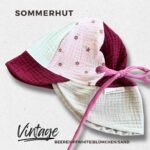Sommerhut - Musselin VINTAGE.style | BEERE|OFFWHITE|BLÜMCHEN|SAND