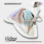 Sommerhut - Musselin VINTAGE.style | OFFWHITE|FLIEDER|SAND|MINT|OLIVE