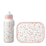 Lunch-Set | 2-er Flowers & Butterflies - Trinkflasche Pop-up und Lunchbox | Little Dutch