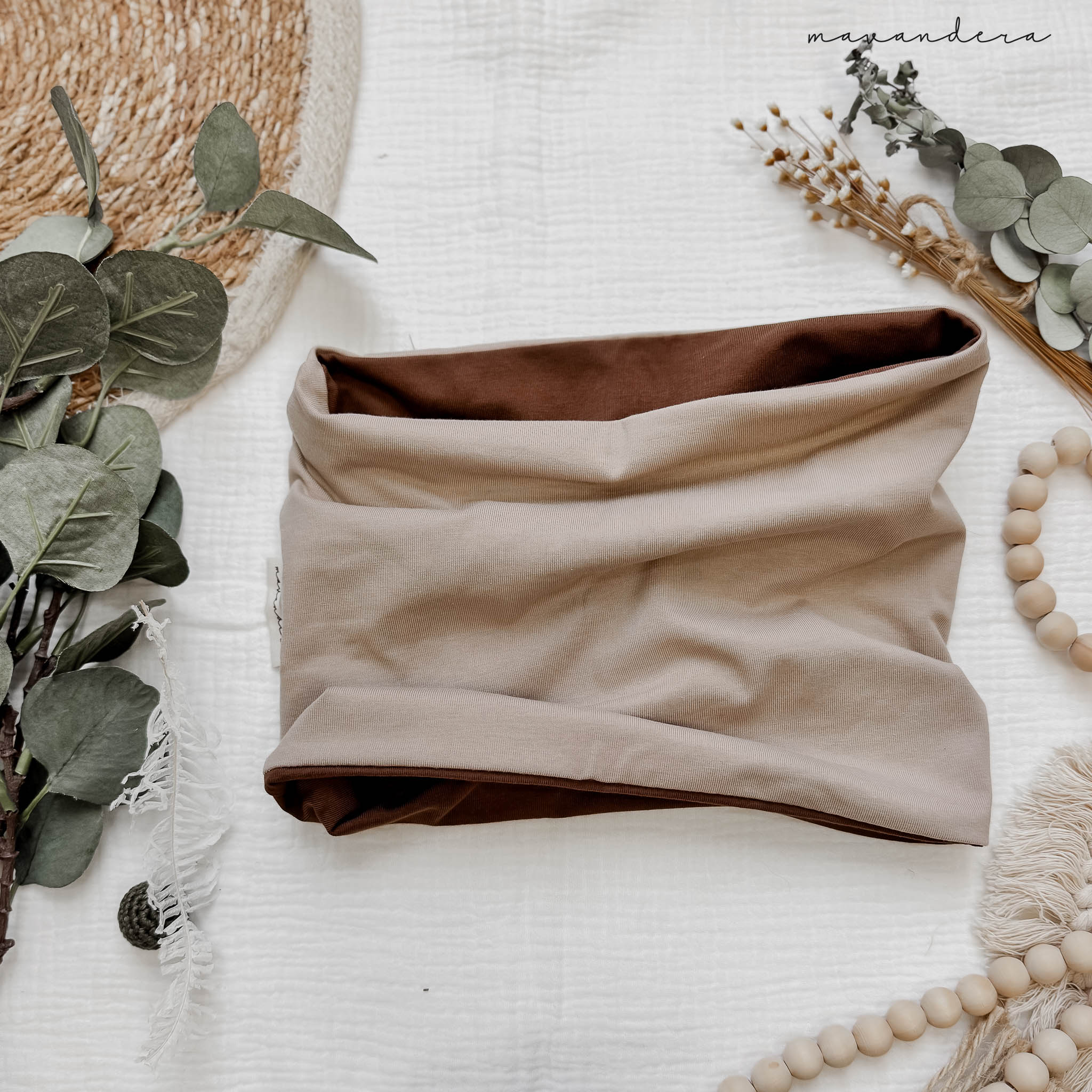 Loop-brauntöne Loop | Wende Schal - brauntöne (+Beanie) – Bild 1