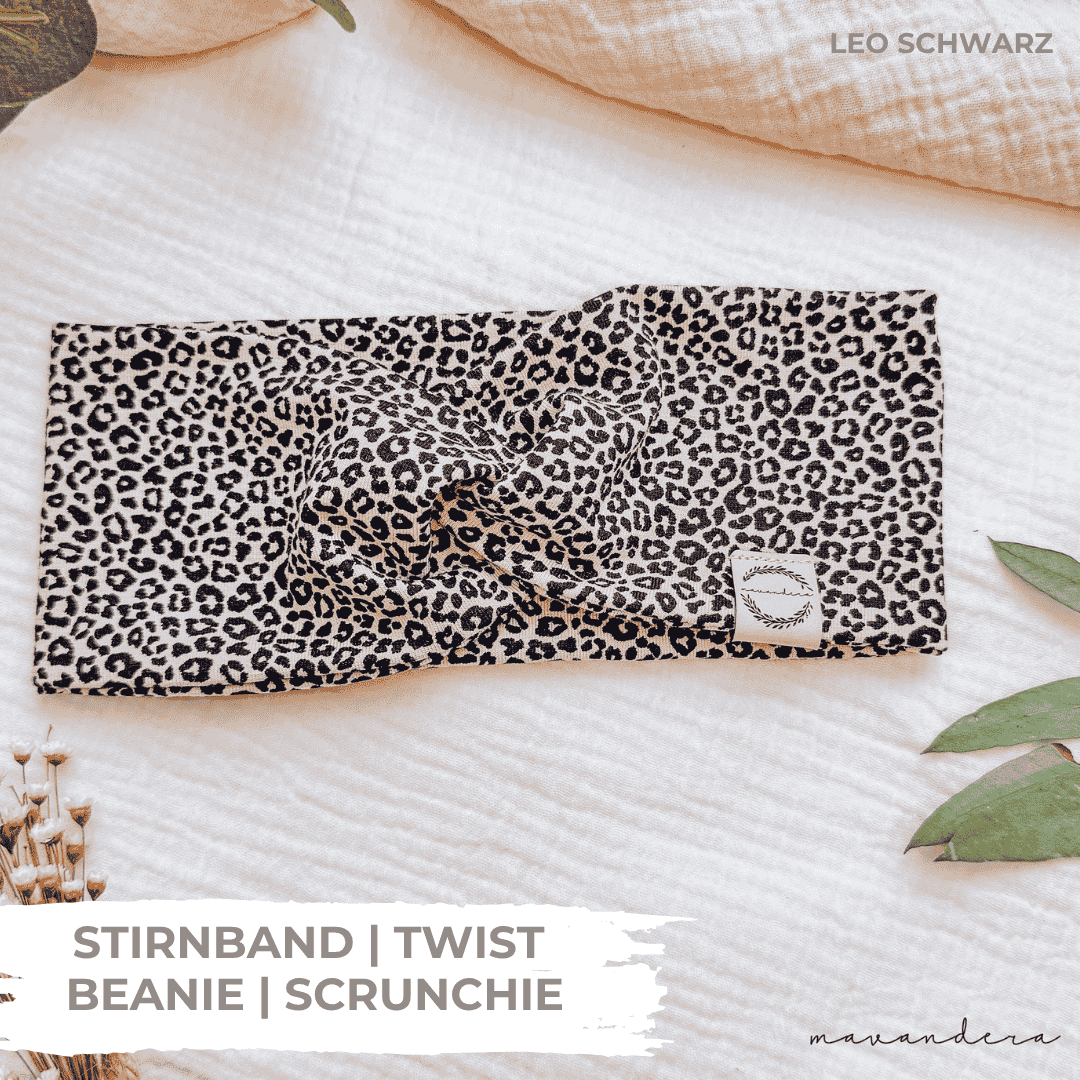 Twist leo schwarz3 Twist | Stirnband | Beanie | Scrunchie - LEO.SCHWARZ – Bild 1