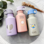 Edelstahl Kinder Trinkflasche - Sunny Explorer grün 500 ml | Gravur Name möglich – Bild 12