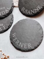 Schiefer Untersetzer | personalisiert (einzeln + Sparset) – Bild 2